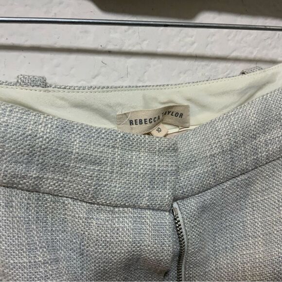 Rebecca Taylor Heather Grey Tweed Pants size 10 - Picture 4 of 8